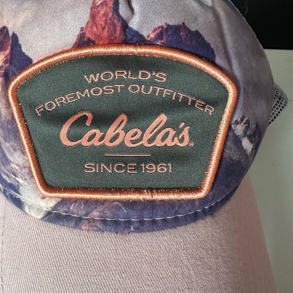 **3 for $15**Cabela's Mountain Print Hat - Purple and Blue - Picture 2 of 5